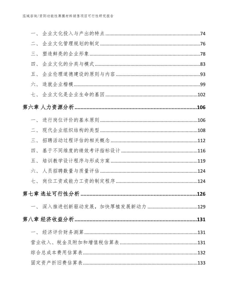 资阳功能性薄膜材料销售项目可行性研究报告_第5页