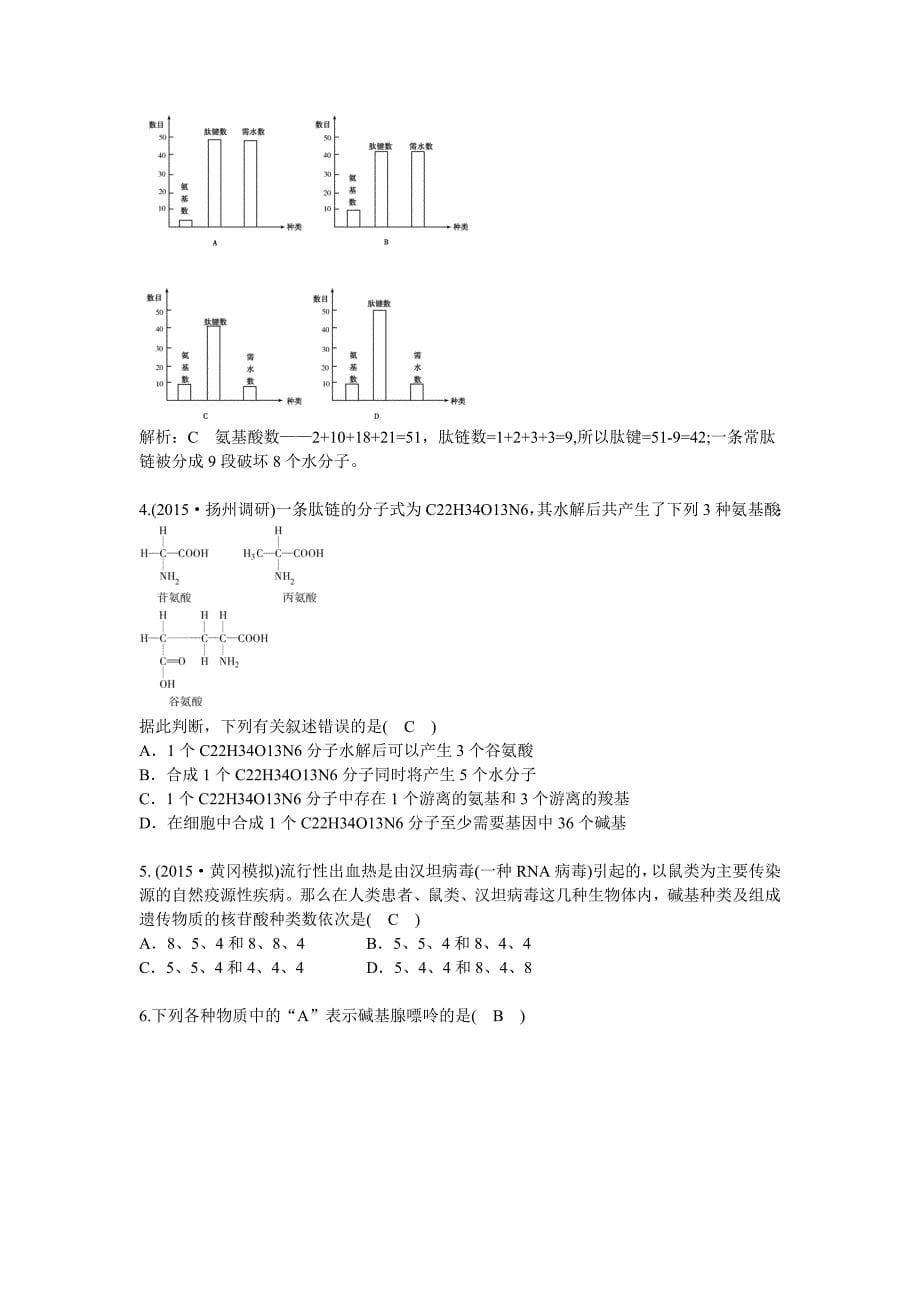 第1单元第3讲蛋白质与核酸_第5页