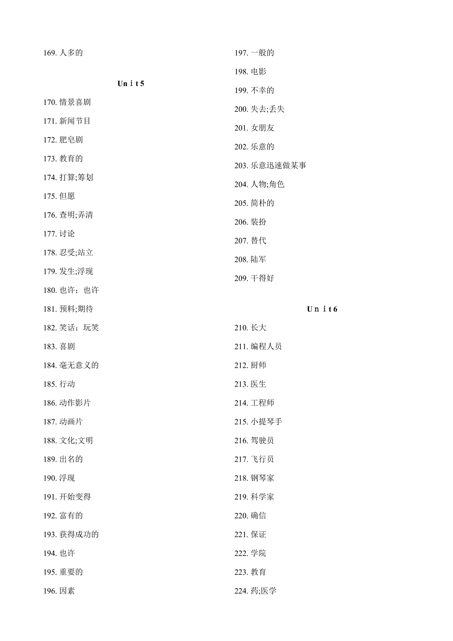 八年级上册英语单词(汉语版)_第4页