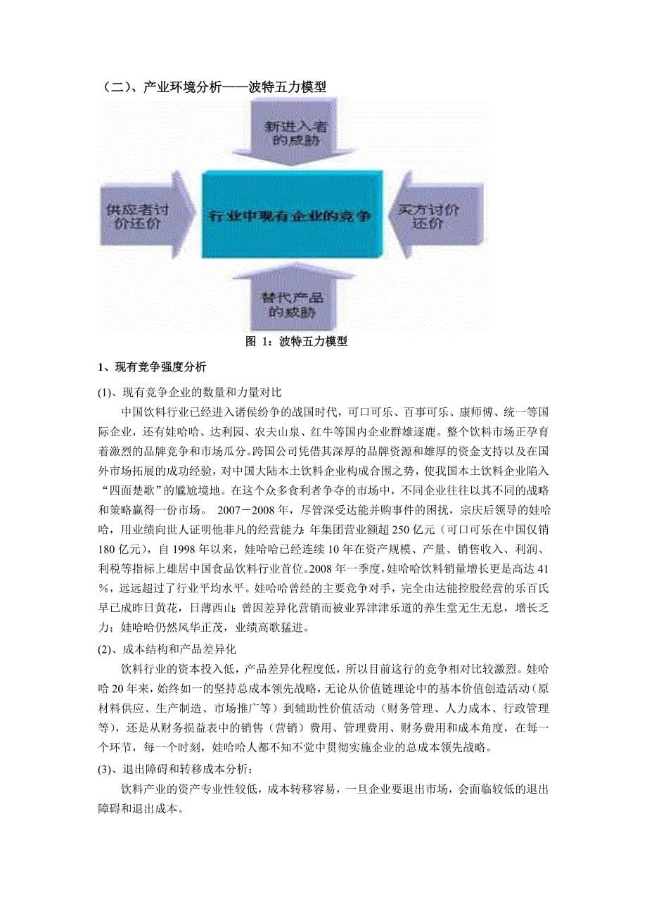 娃哈哈集团战略分析报告_第5页