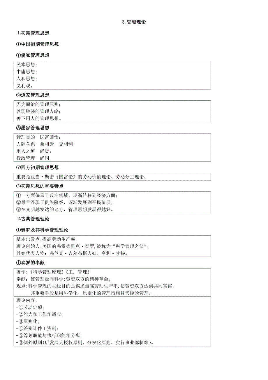 管理学笔记——(孤书子墨)3.管理理论_第1页