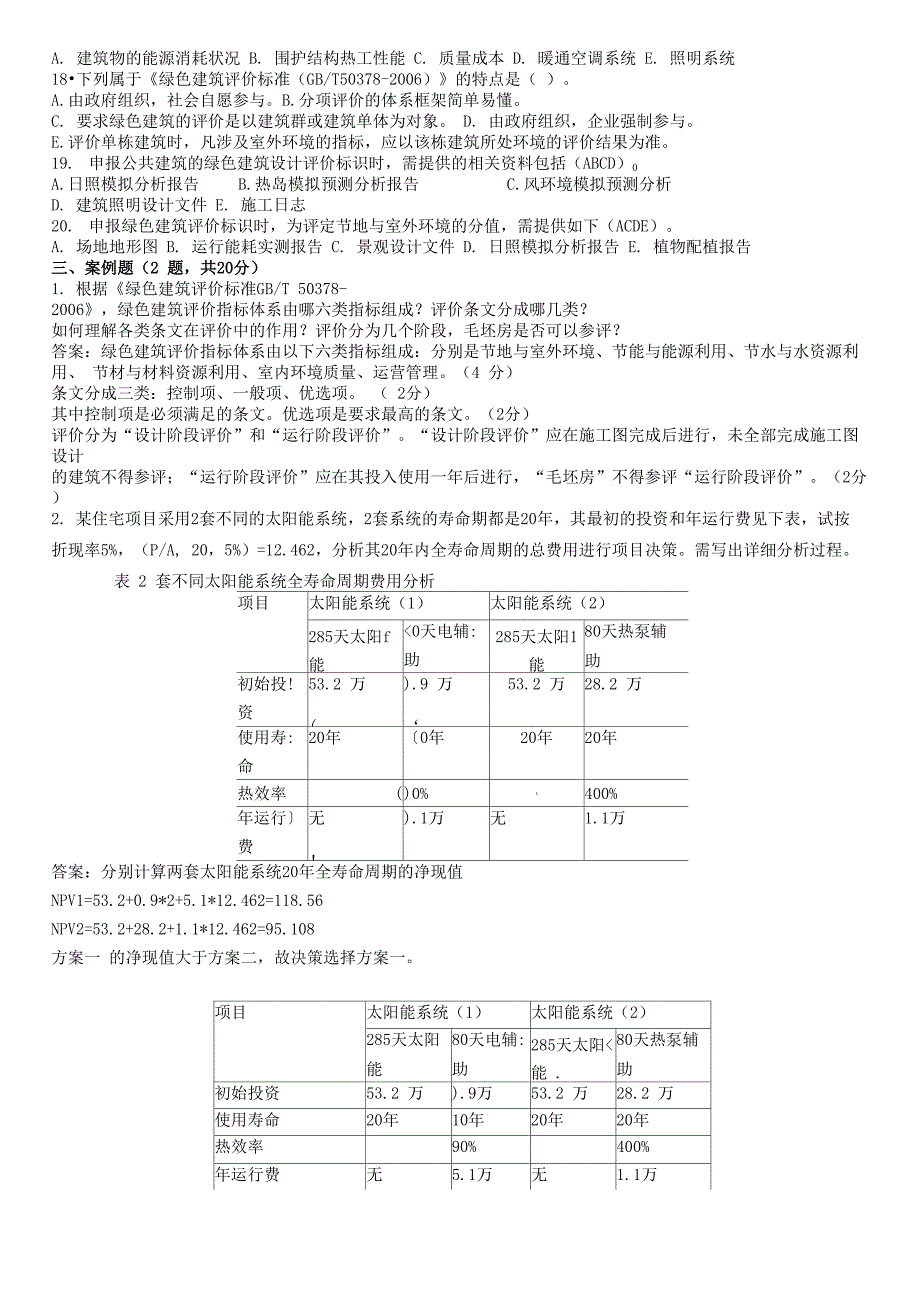 2014年绿色建筑咨询工程师考题1(带答案)_第4页