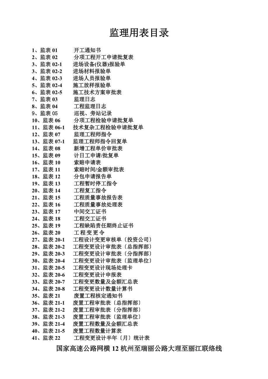 高速公路监理用表.doc_第1页