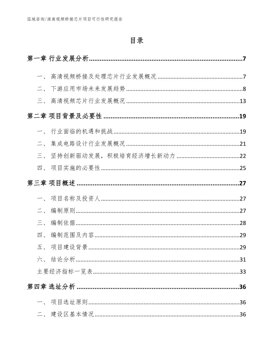 淮南视频桥接芯片项目可行性研究报告_参考范文_第1页