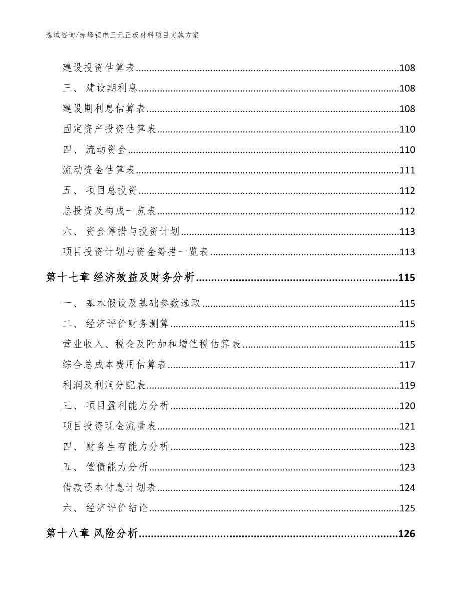 赤峰锂电三元正极材料项目实施方案模板范本_第5页