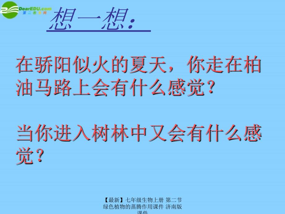 最新七年级生物上册第二节绿色植物的蒸腾作用课件济南版课件_第1页