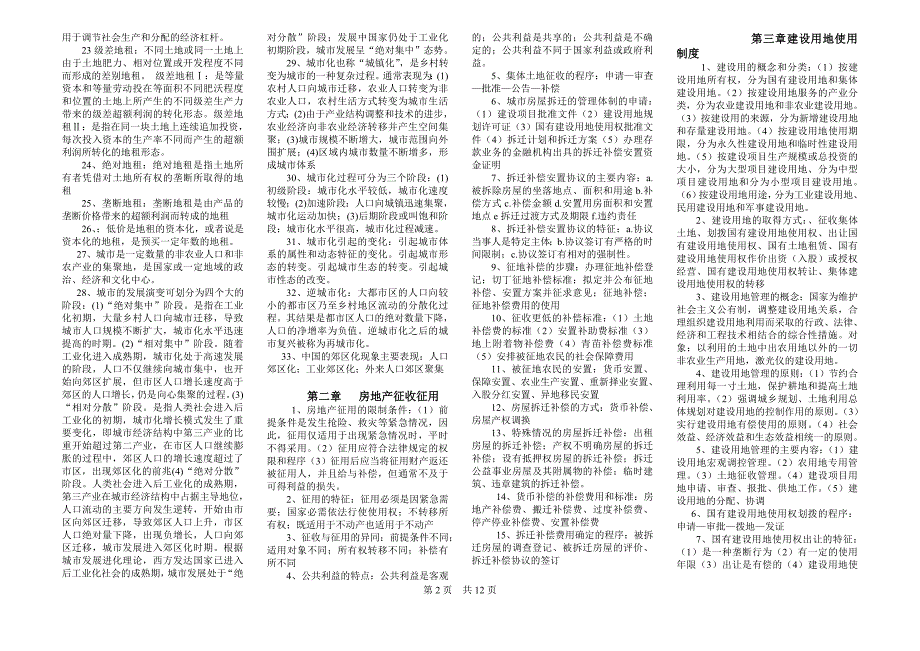 精品资料2022年收藏中级经济师房地产专业知识与实务重点浓缩背诵版_第2页