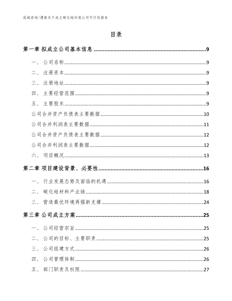 渭南关于成立碳化硅衬底公司可行性报告【模板范本】_第2页