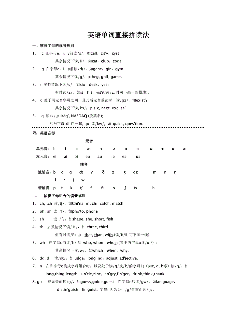 26个字母发音规律_第1页
