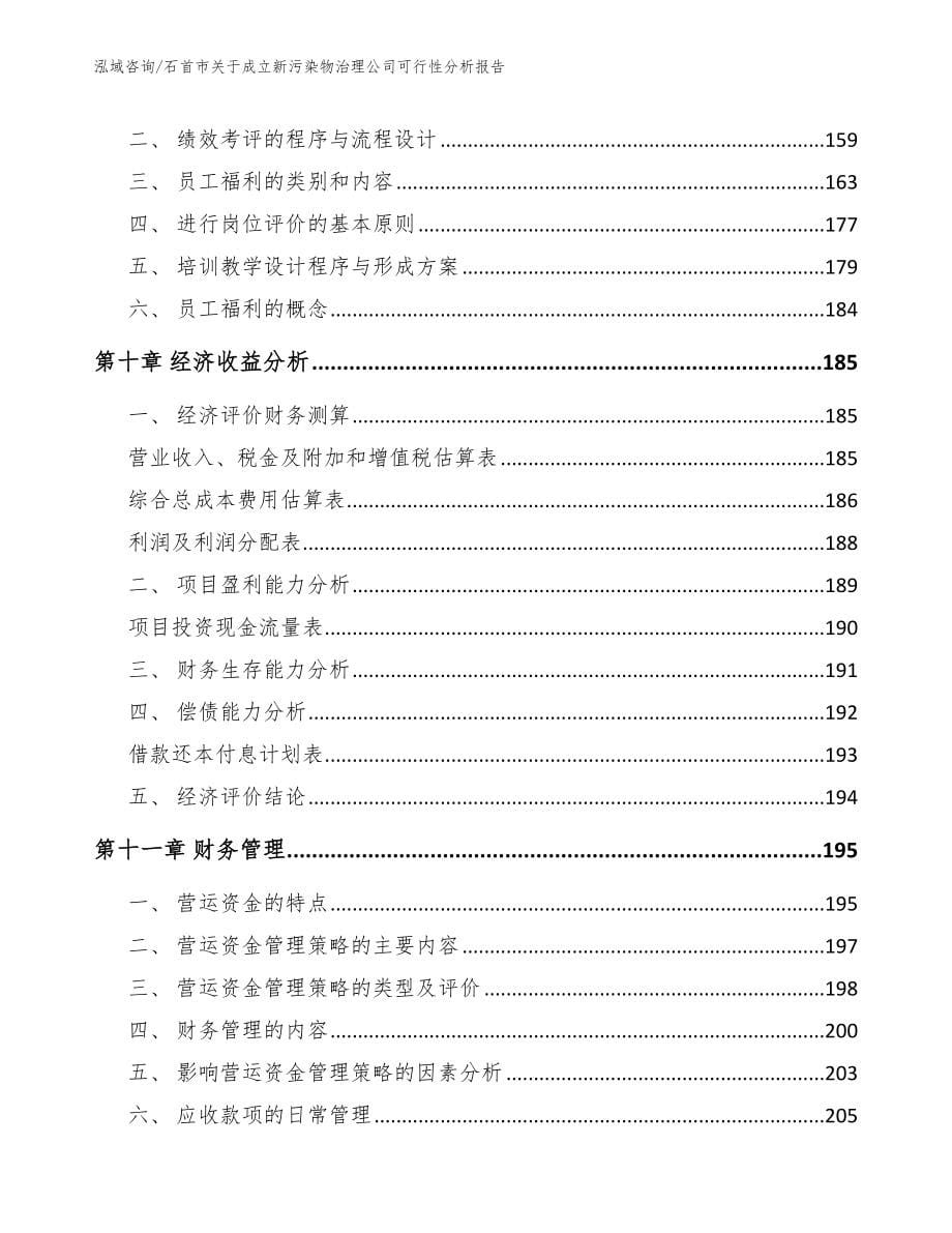 石首市关于成立新污染物治理公司可行性分析报告_第5页