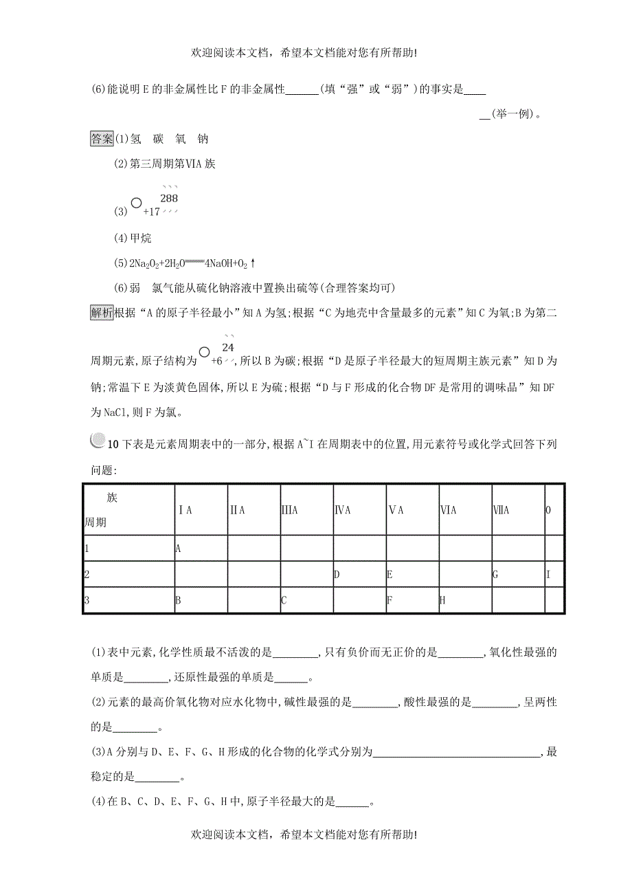 2018_2019学年高中化学第一章物质结构元素周期律第二节元素周期律1.2.1原子核外电子的排布元素周期律同步测试新人教版必修2_第4页