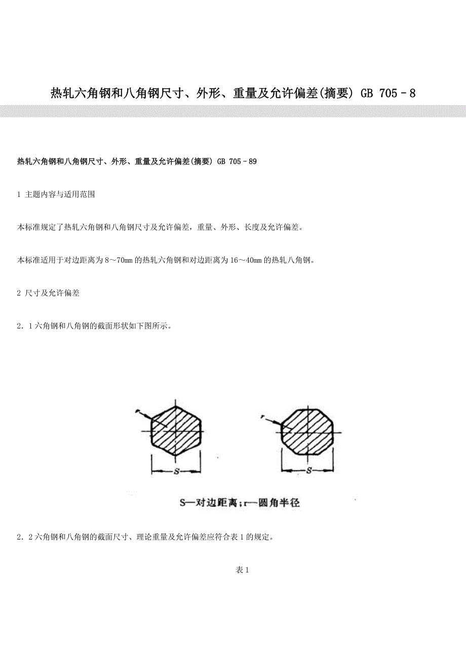 热轧六角钢和八角钢尺寸.doc_第1页
