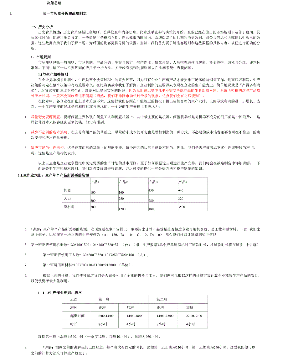 企业竞争模拟比赛决策思路_第1页