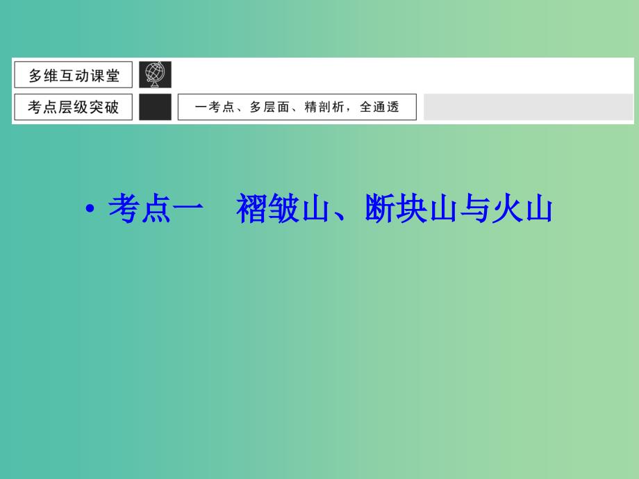 高考地理大一轮总复习 4.2山地的形成和河流地貌的发育课件.ppt_第3页