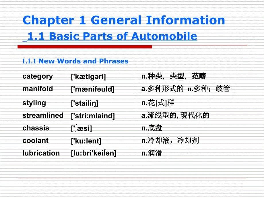 汽车专业英语课件1chapter1_第5页