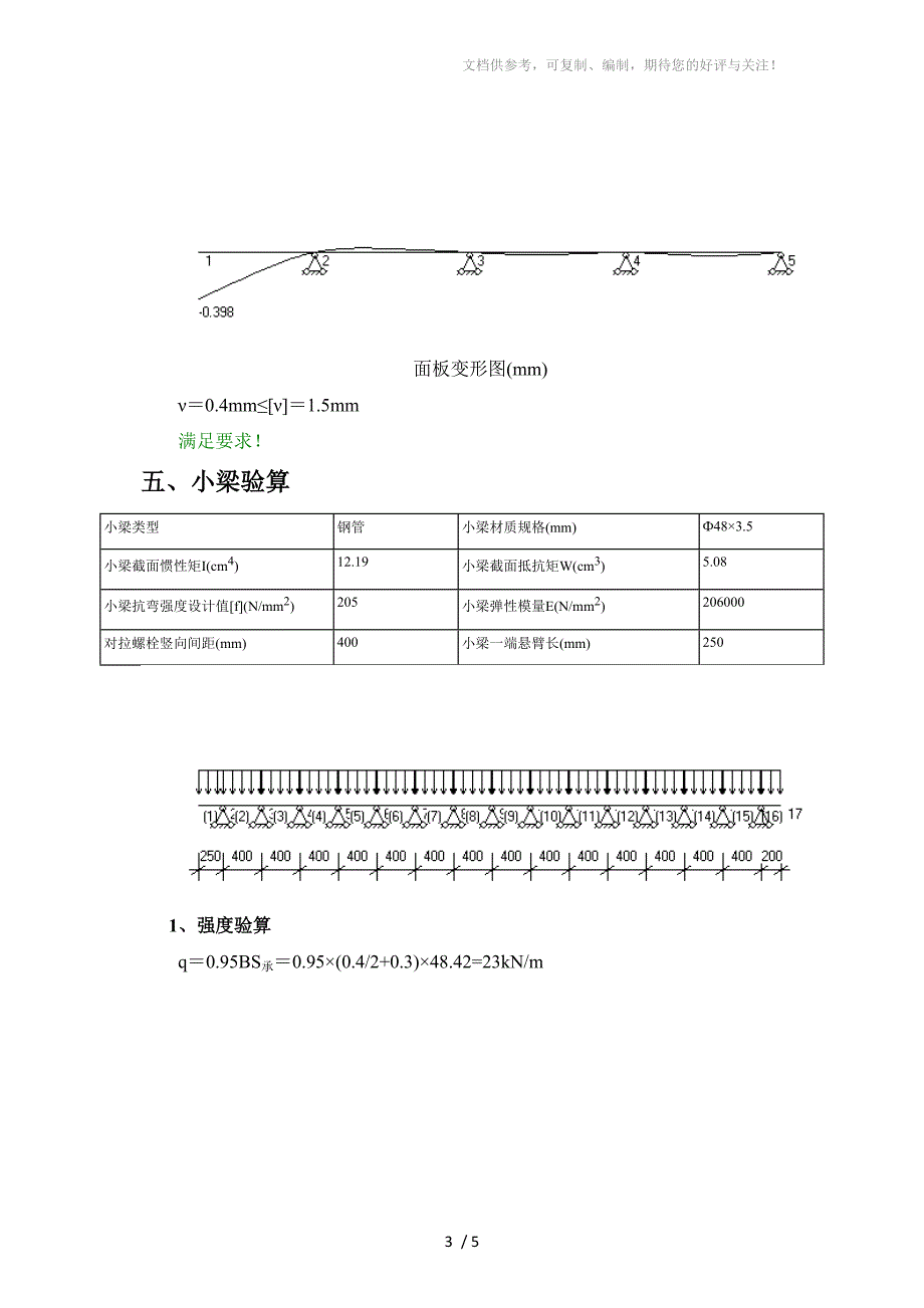 墙模板(组合式钢模板)计算书_第3页