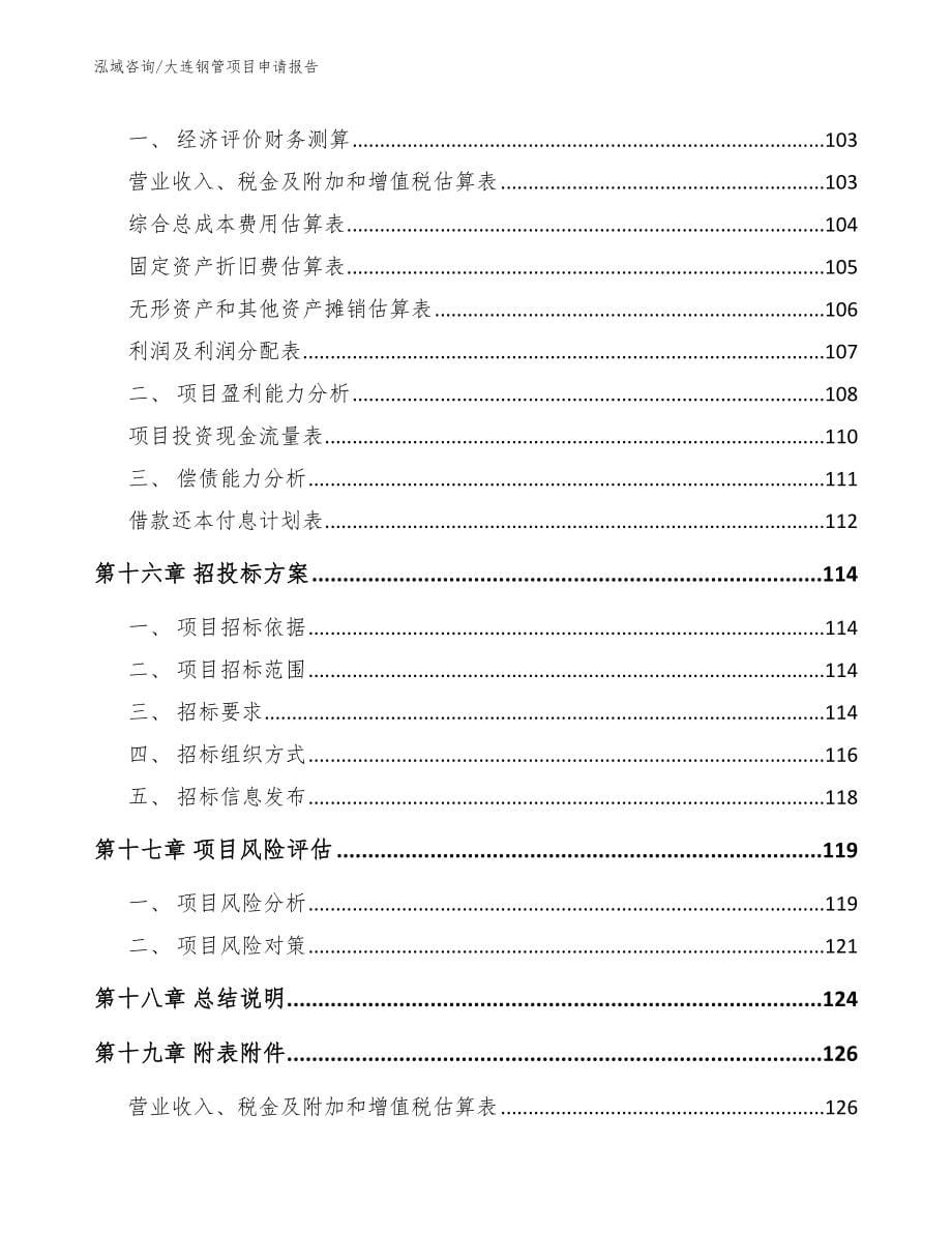 大连钢管项目申请报告参考模板_第5页