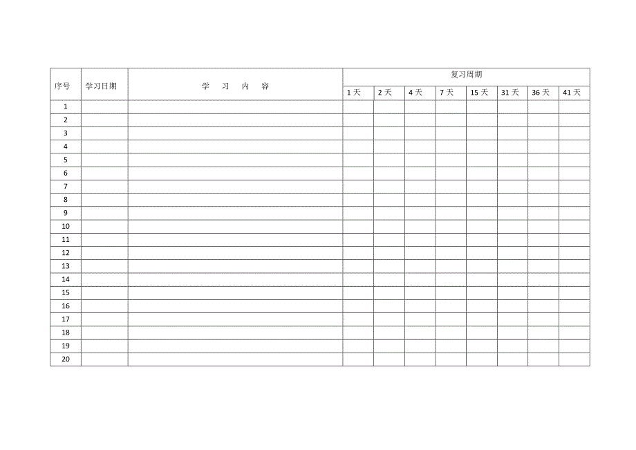 艾宾浩斯记忆法表格.doc_第3页