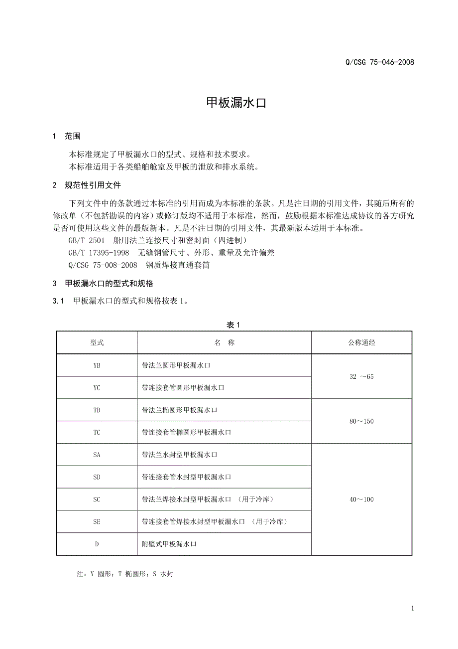 甲板漏水口QCSG 75-046-2008_第3页