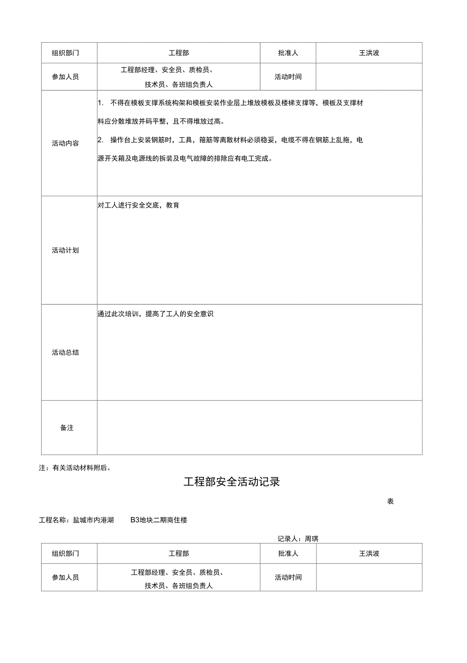 工程部安全活动记录001_第2页
