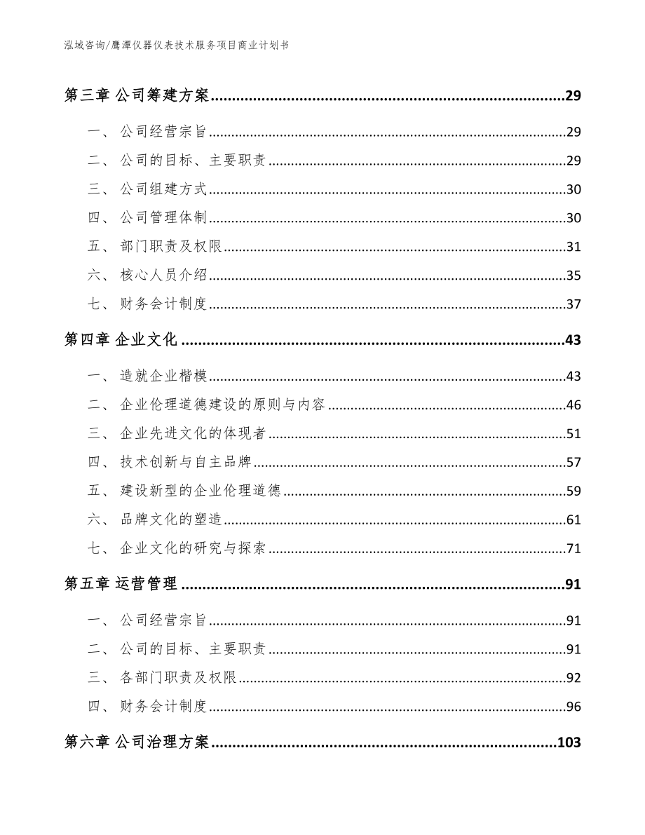 鹰潭仪器仪表技术服务项目商业计划书_第3页