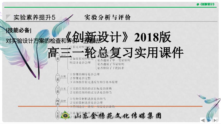 高考生物大一轮复习 第九单元 生物个体的稳态与调节 实验素养提升5课件 中图版必修3_第1页