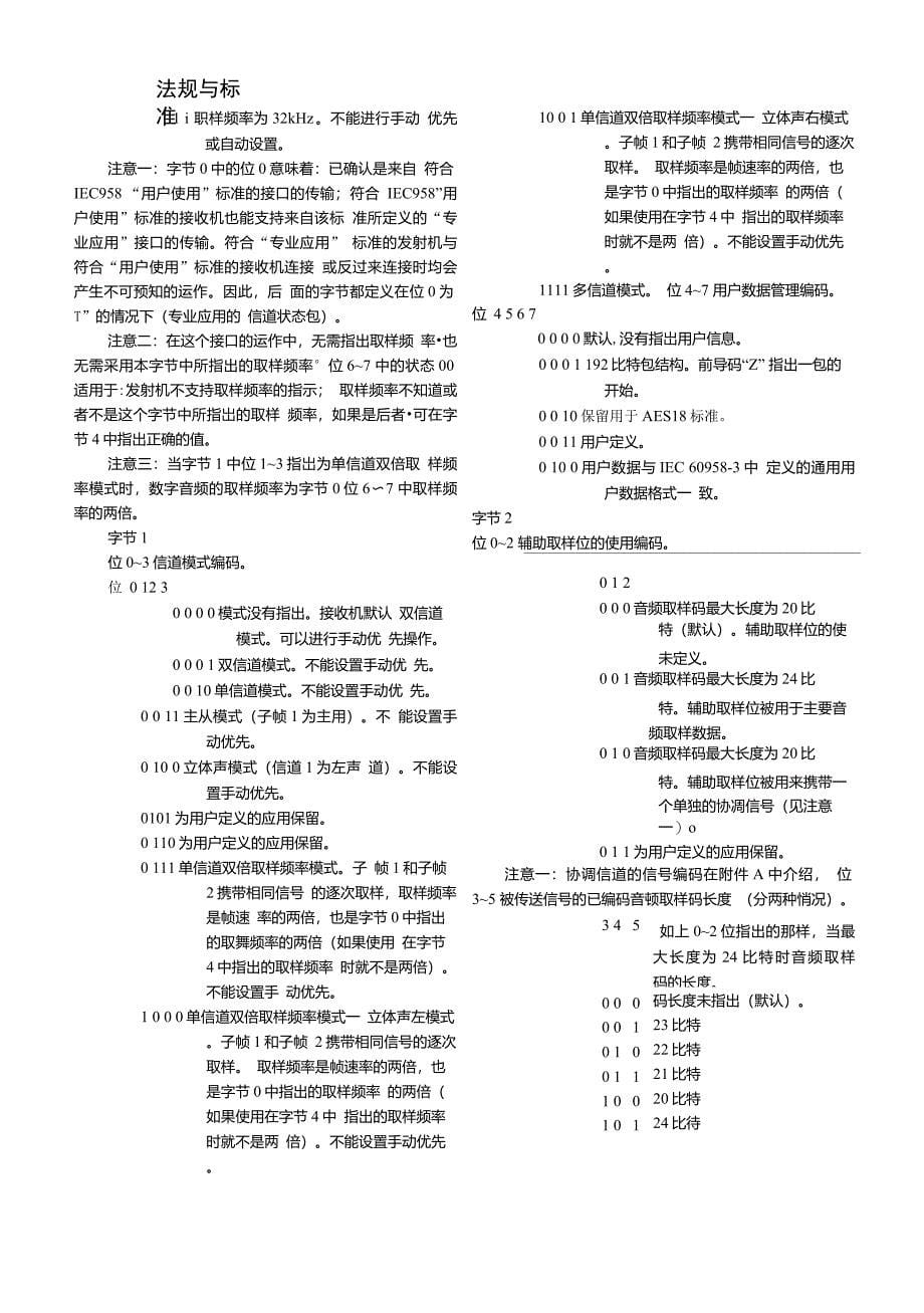 AES3接口标准线性表示双信道数字音频数据的串行传输格式_第5页