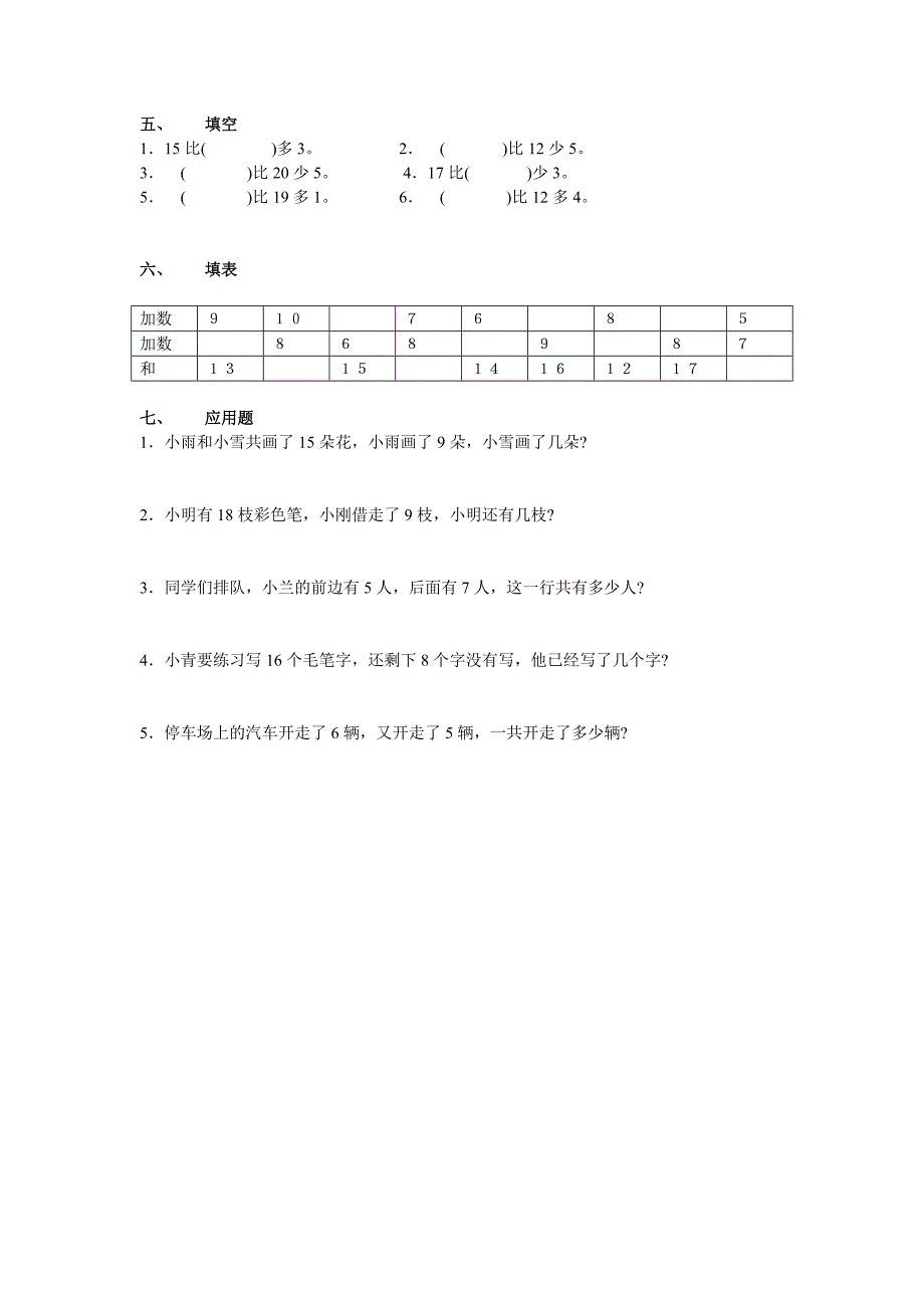 20以内退位减法过关测试_第2页