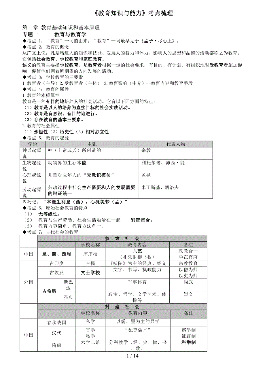 教师招聘考试—教育学心理学知识点整理通用版_第1页