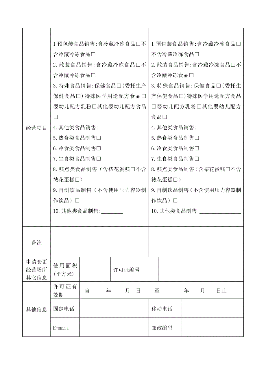 食品经营许可申请表.doc_第4页