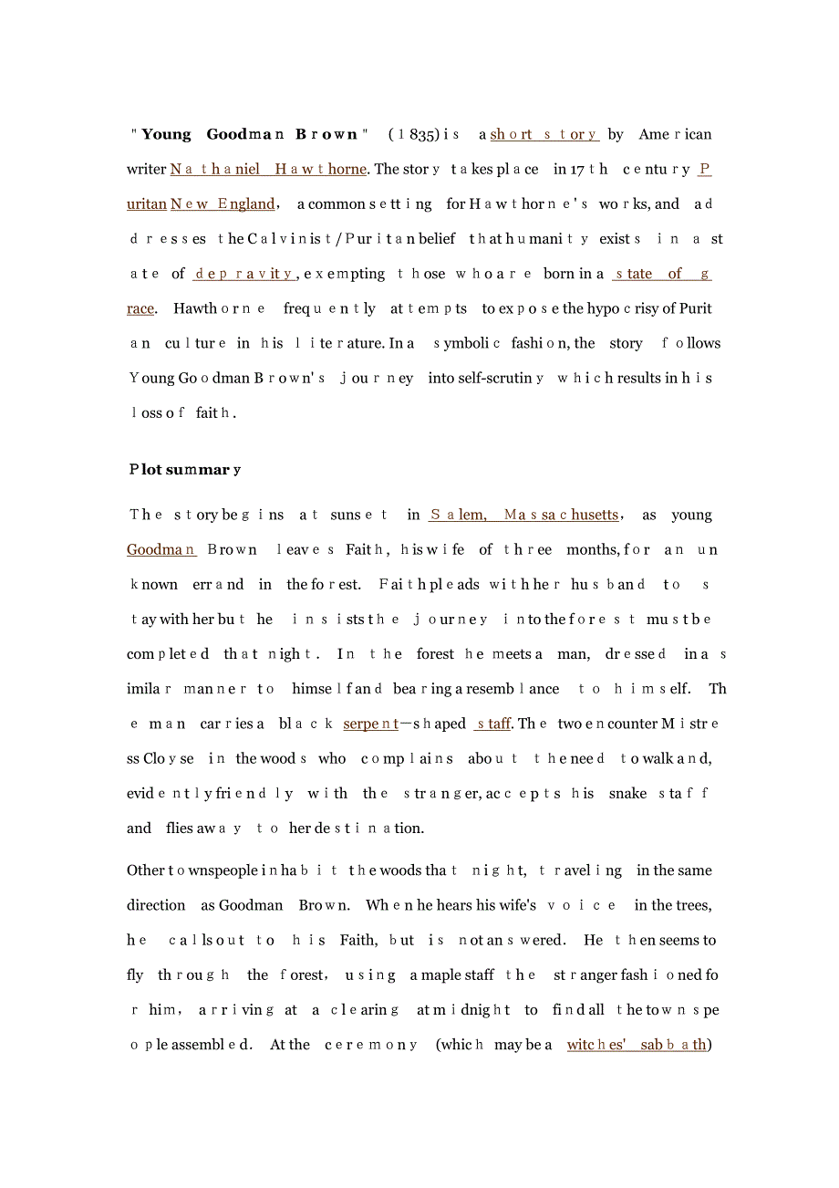Young-Goodman-Brown分析Nathaniel-Hawthorne_第1页