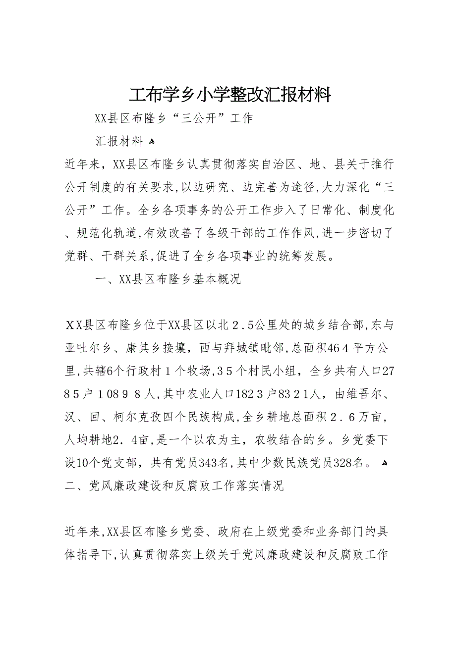 工布学乡小学整改材料_第1页