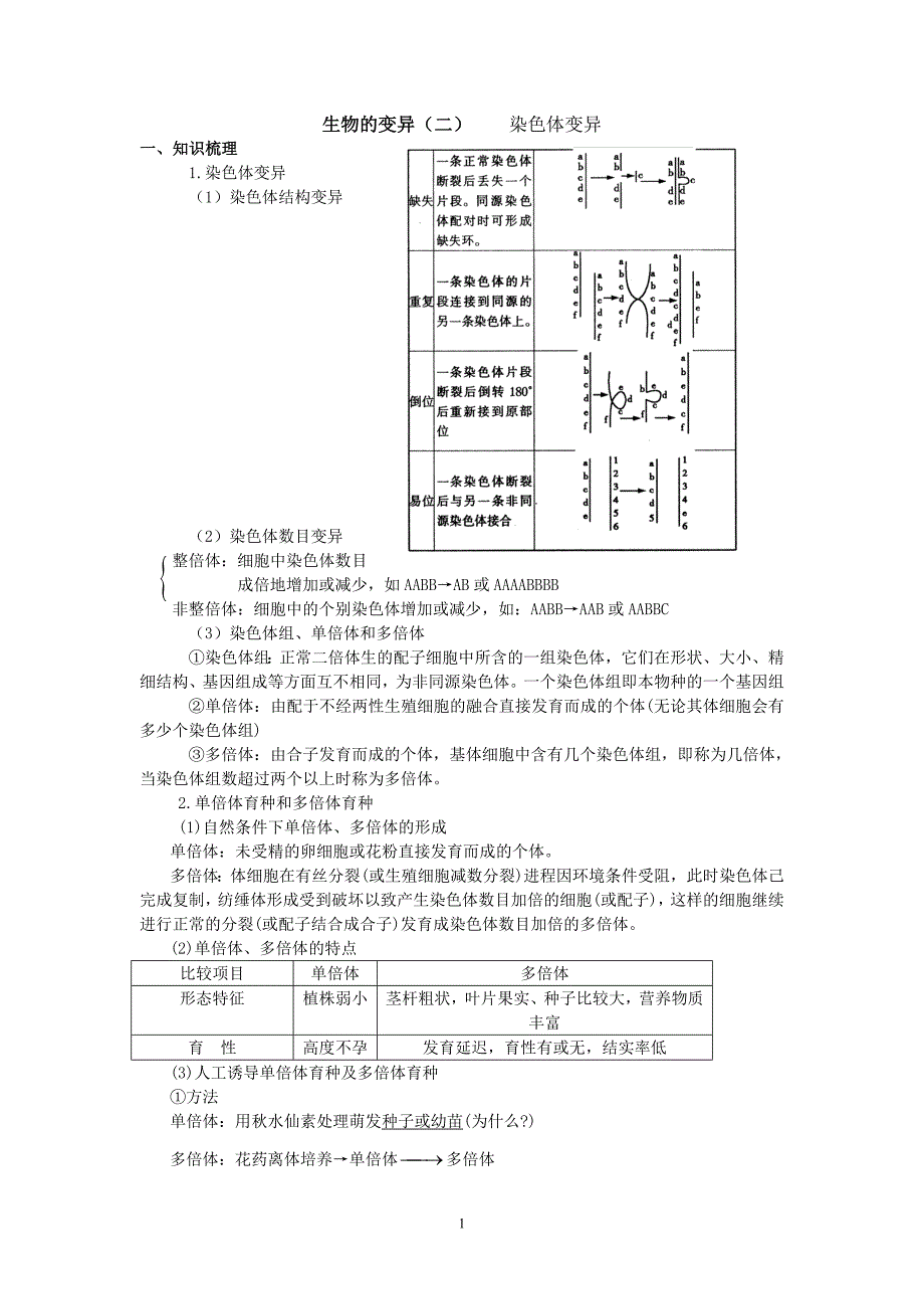 生物的变异(二).doc_第1页