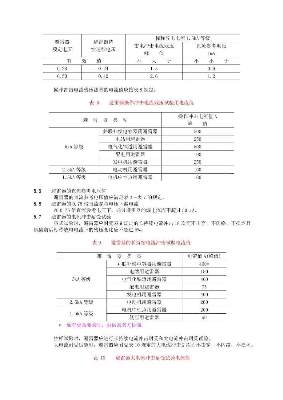 kV及以下交流系统用复合外套无间隙金属氧化物避雷器_第5页