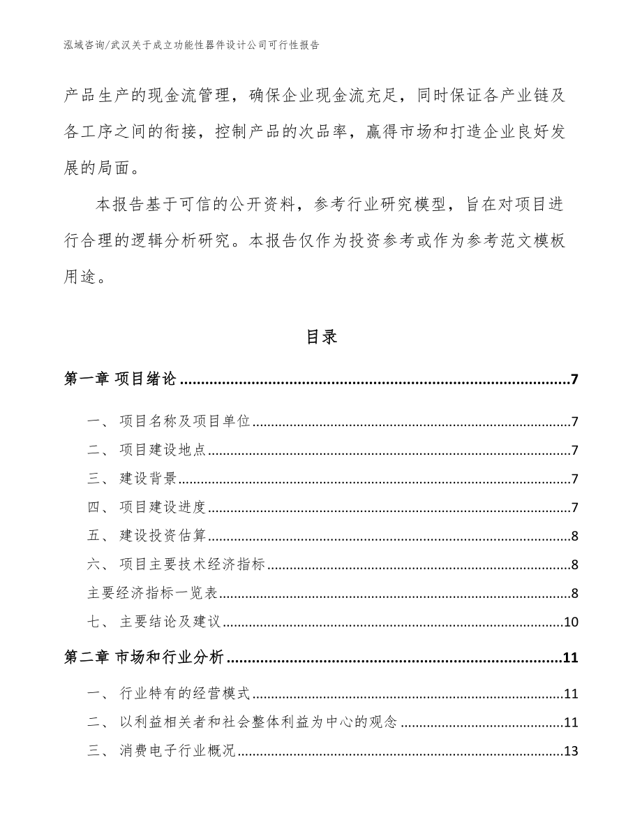 武汉关于成立功能性器件设计公司可行性报告_第2页