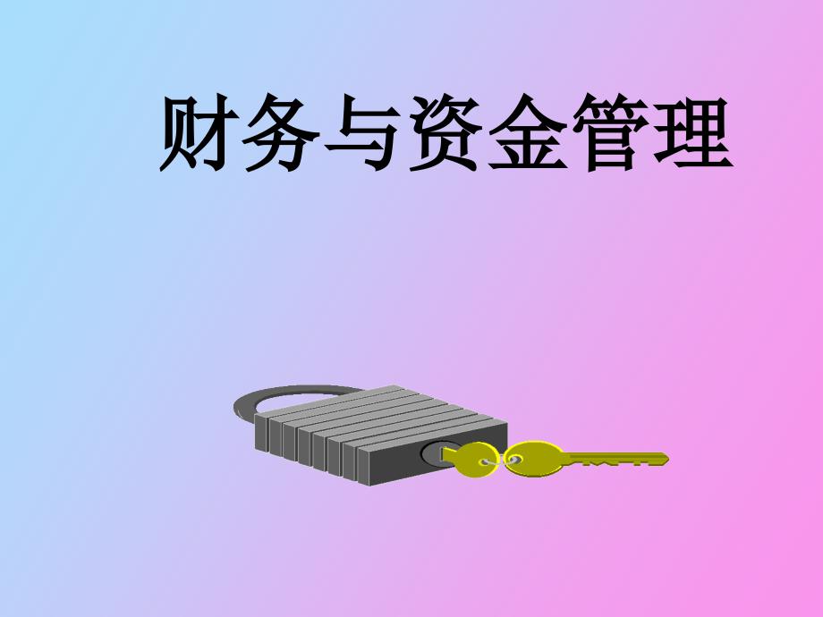 财务与资金管理_第1页