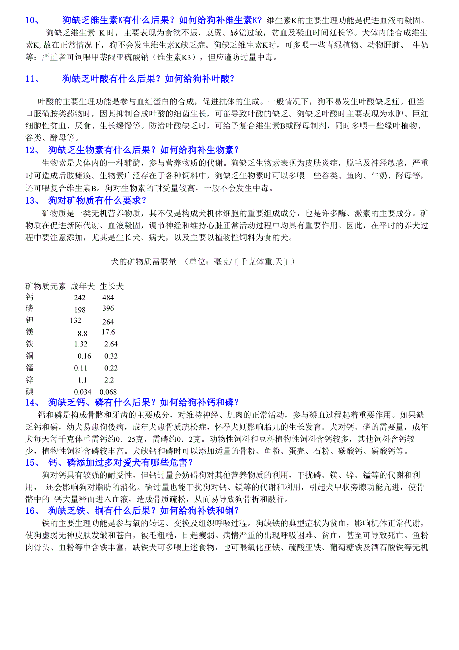 维生素和矿物质对狗的影响_第3页