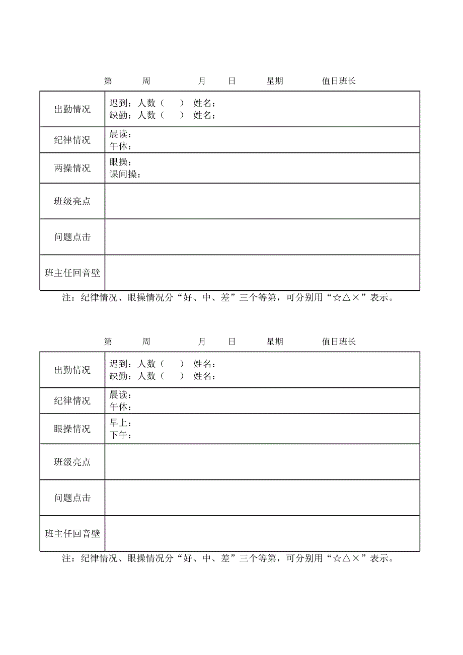 小学班级日志(值日班长登记表).doc_第3页