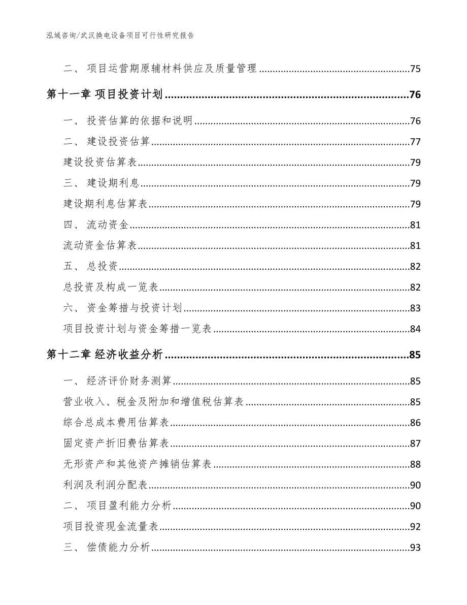 武汉换电设备项目可行性研究报告_第5页