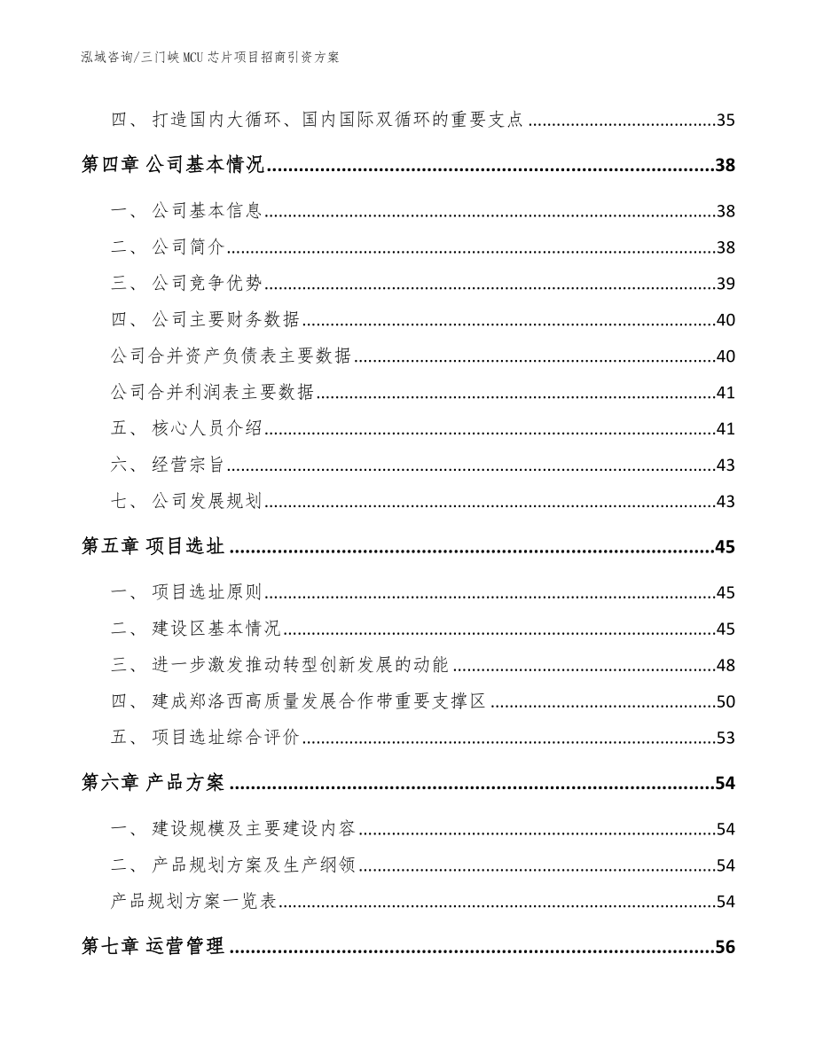 三门峡MCU芯片项目招商引资方案（模板）_第3页