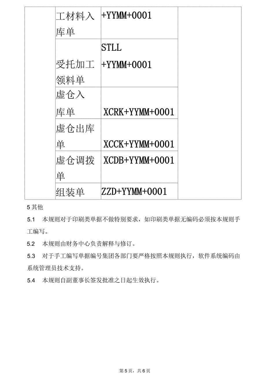 财务与业务类自制单据编码规则管理_第5页