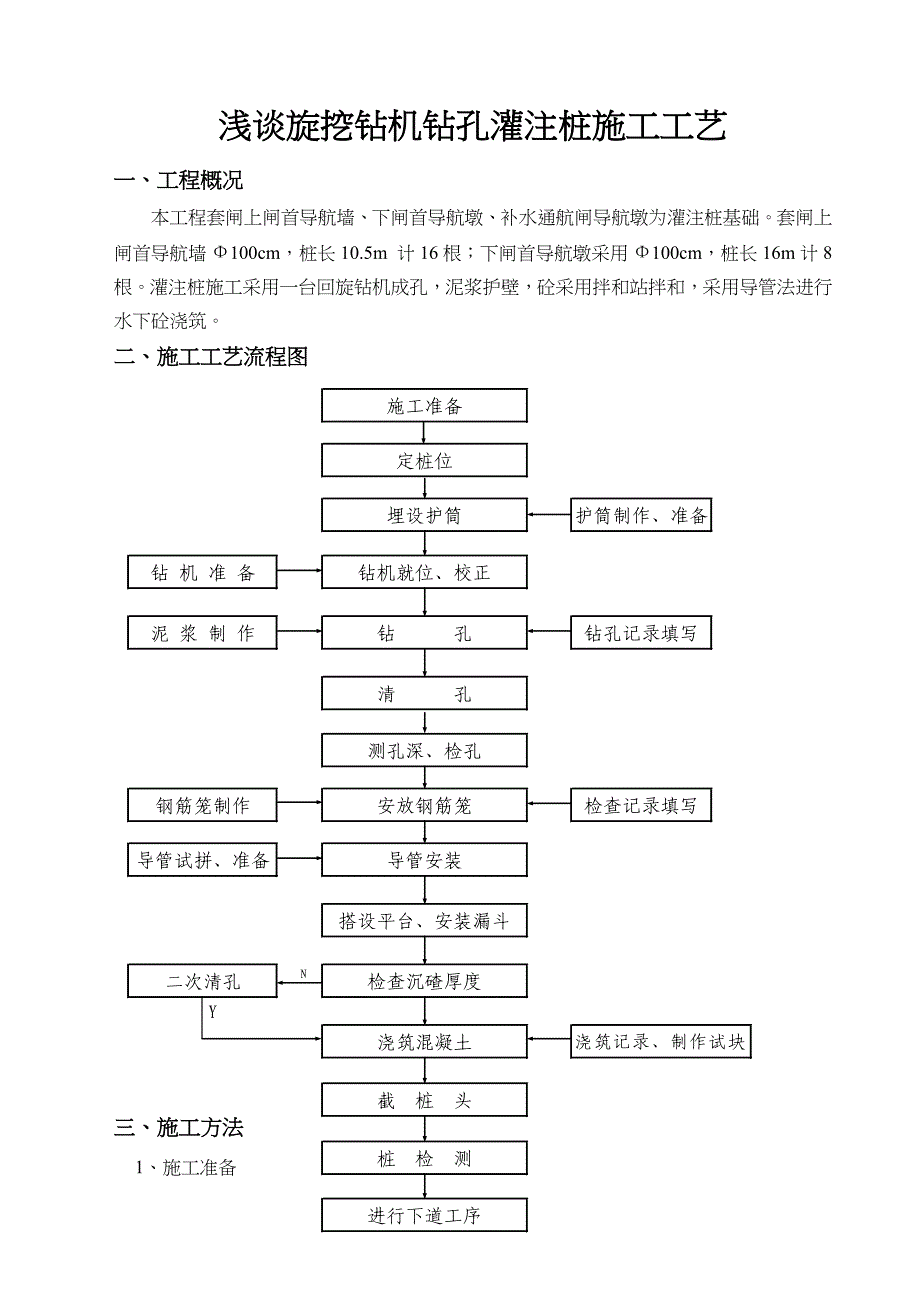 浅析旋挖钻机钻孔灌注桩施工工艺设计_第1页