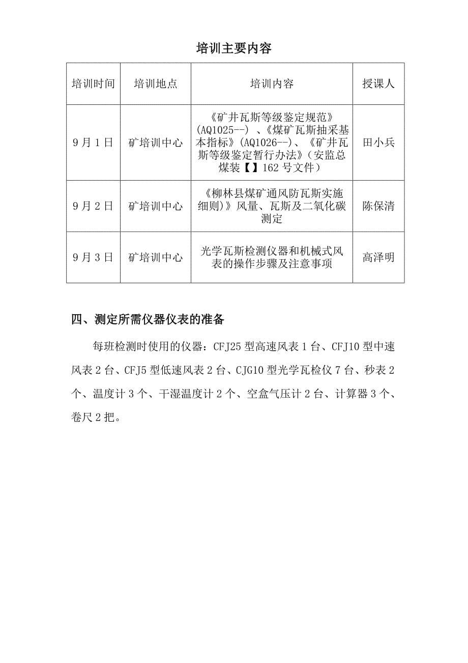 毛家庄瓦斯等级鉴定工作方案毛矿1_第5页