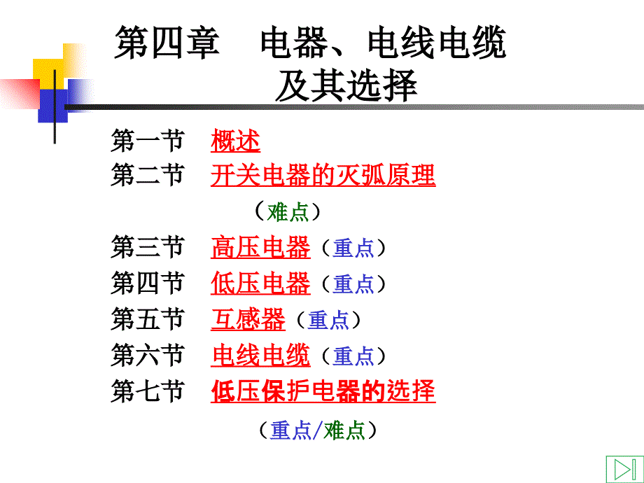 供电工程电器电线电缆及其选择_第1页