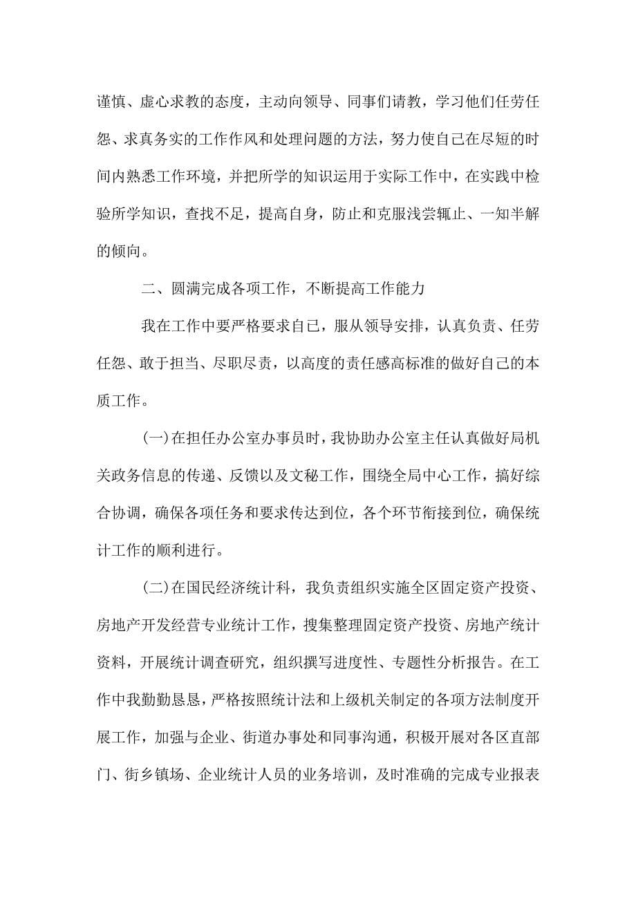 统计员试用期自我工作总结报告.doc_第5页