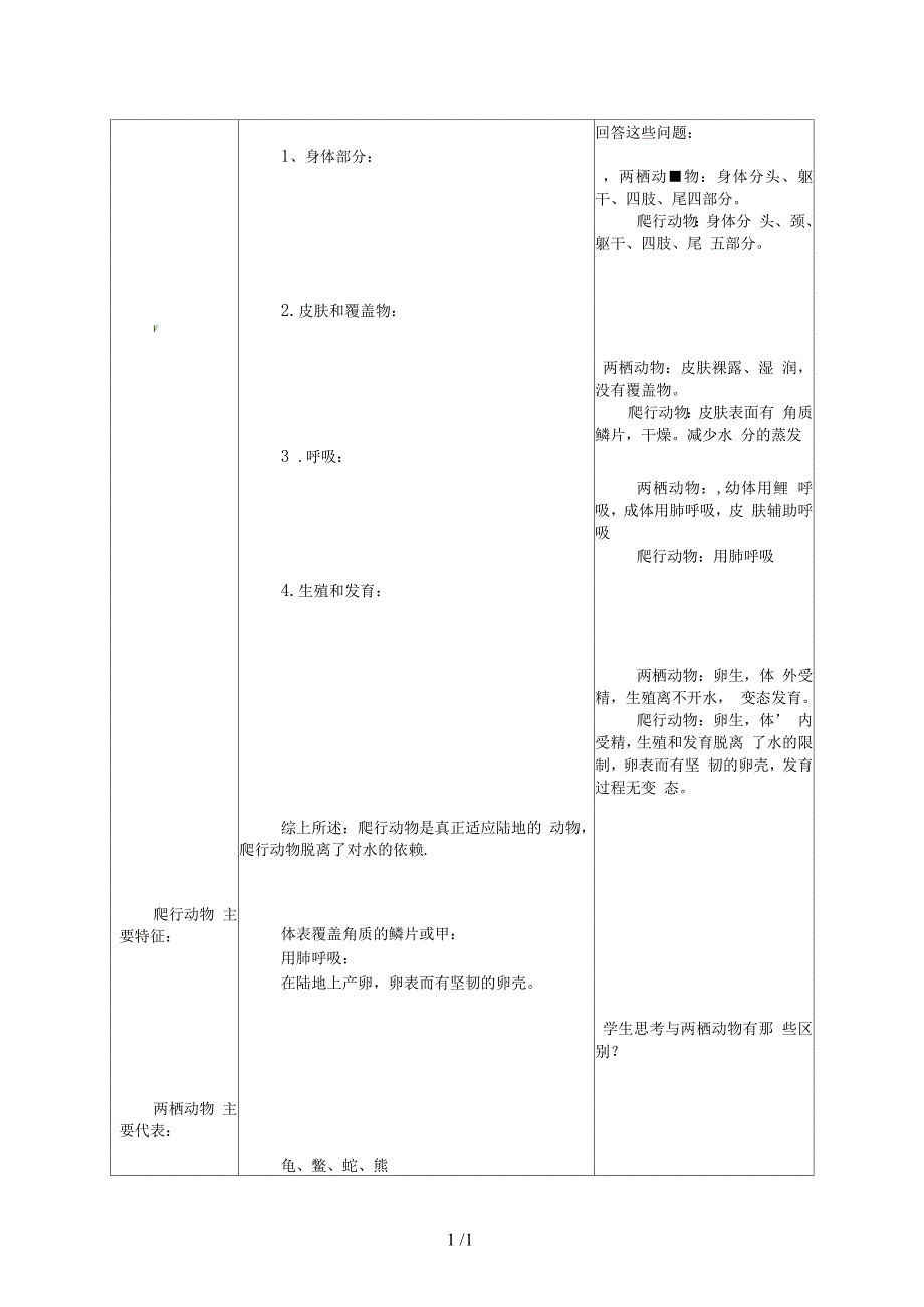 八年级生物上册第五单元第一章第五节两栖动物和爬行动物爬行动物教案_第2页