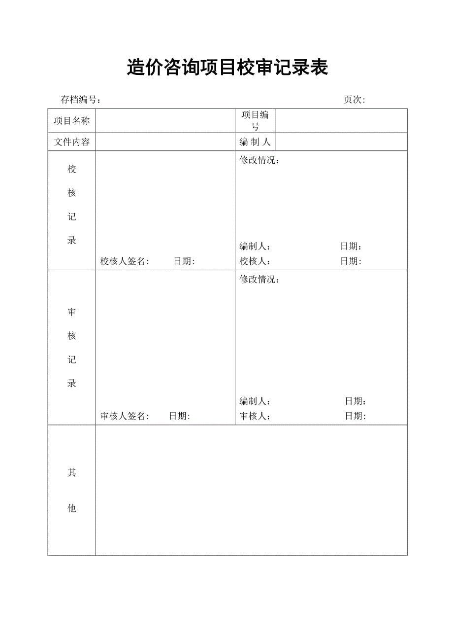 工程造价各类表格范本_第5页