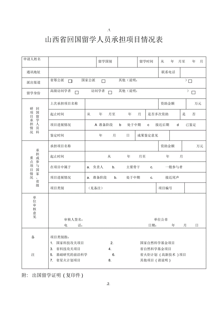 山西省回国留学人员科研项目经费申请表_第4页