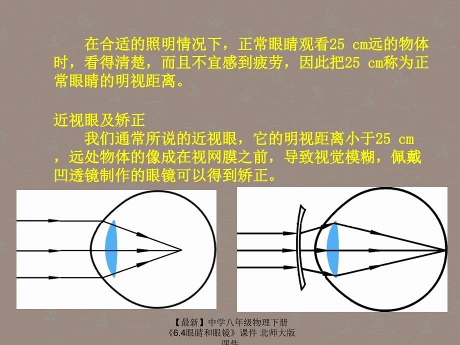 最新八年级物理下册6.4眼睛和眼镜北师大版_第5页