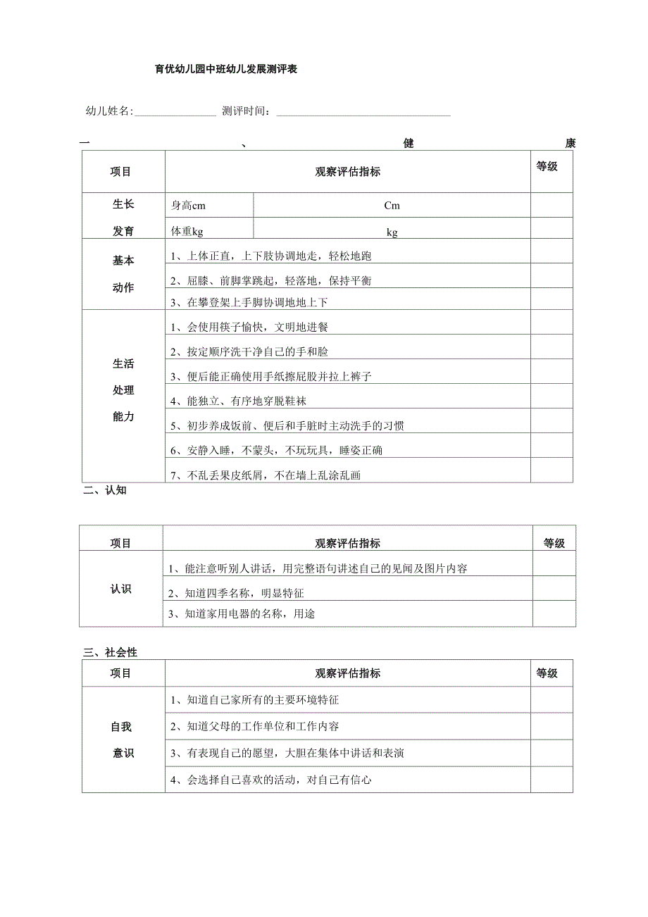 幼儿发展测评表_第3页